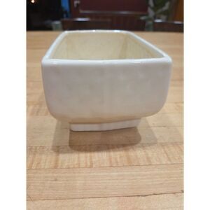 Vintage Mid Century White Ceramic Hobnail Rectangular Planter McCoy Style